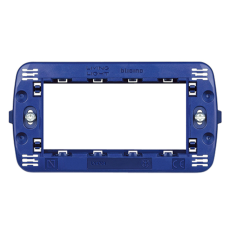 Bticino LN4704 Supporto UNICO 4 posti BLU per serie Living