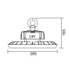 PROIETTORE UFO IP65 LED 150W DIMMERABILE, 4000K, 22.500 lumen, Driver PHILIPS