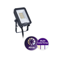 PHILIPS Proiettore Ledinaire 10W 1100 Lumen, CCT 3000K, 4000K, 6500K, Simmetrica, IP65