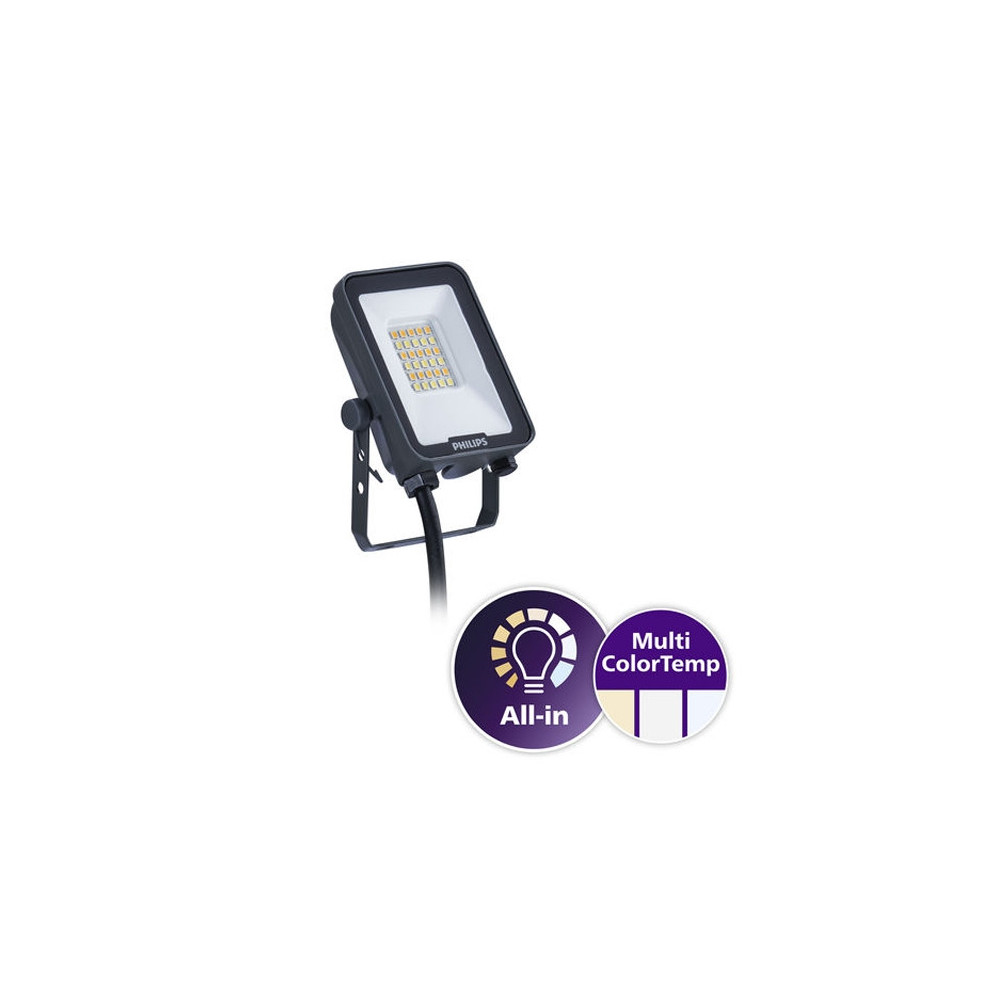 PHILIPS Proiettore Ledinaire 30W 3300 Lumen, CCT 3000K, 4000K, 6500K, Simmetrica, IP65
